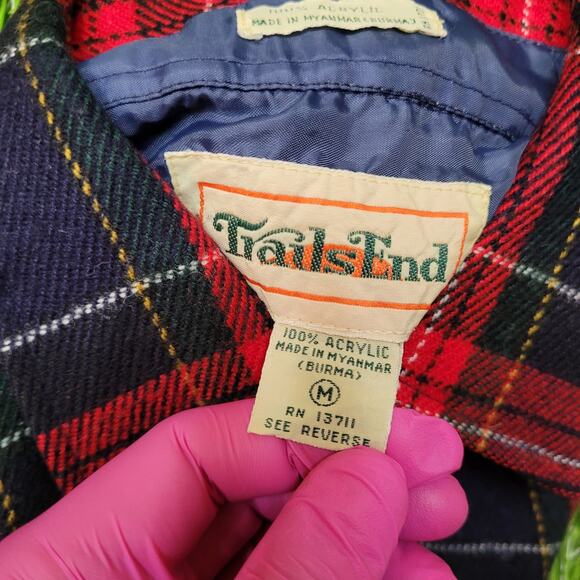 VTG 90s Grunge Plaid Flannel Shirt Mens M Oversized Baggy (Fits L) - Picture 5 of 5